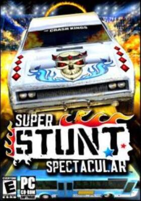 Super Stunt Spectacular PC CD drive car truck bike jump school buses fire game!