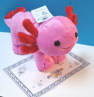 Build A Bear AXOLOTL Pink Valentines Plüsch Axolotl Fisch Brandneu mit Etikett 