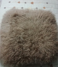 100 Real Mongolian Lamb Wool Fur Cushion Protector Soft Pillowcase 16x16inch