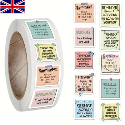 Inspirierende Aufkleber, motivierende positive Journalaufkleber. Affirmation UK