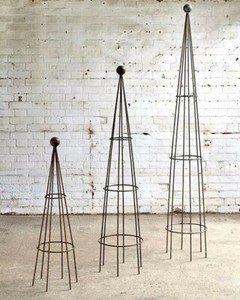 medium metal obelisk / plant supports/ garden stakes/ plant stand clematis roses | eBay