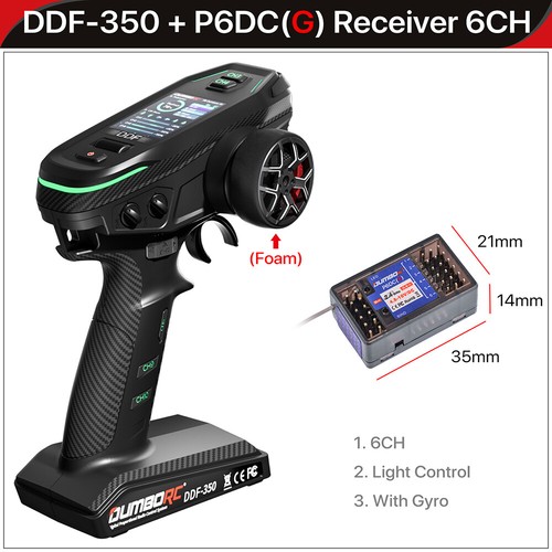 DUMBORC DDF-350 Transmitter Receiver 2.4G 10CH LCD FHSS Radio for RC Car Boat - Picture 32 of 40