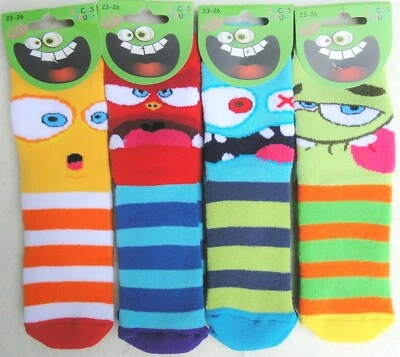 SOCKS 4 FUN 3 Paar ABS Socken, Stoppersocken für Kids,Gr.19/22 - Gr.35/38, 78% BW, lustig