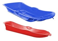 LARGE SLED PLASTIC SLEDGE WITH ROPE WINTER OUTDOOR SNOW KIDS TOBOGGAN 90CM NEW 