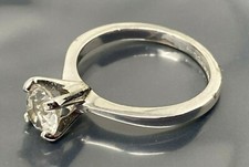 Vintage Sterling Silver White Crystal band Ring size 6