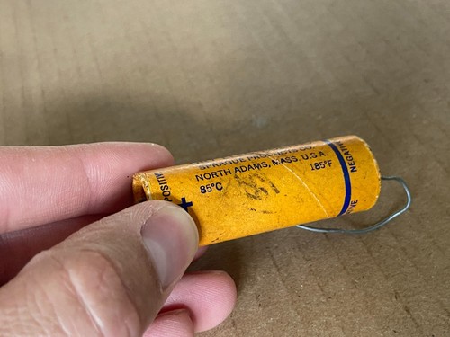 NOS Vintage 1959 Sprague Atom Capacitor 20 uf 450v TVA-1709 - 第 4/7 張圖片
