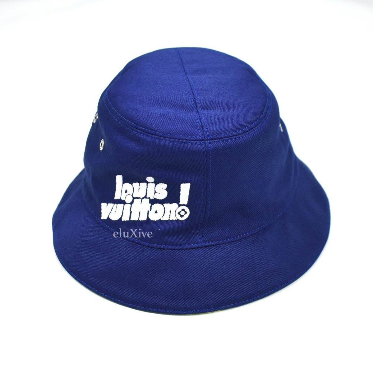 LOUIS VUITTON ネイビー バケットハット Louis Vuitton LV Everyday Blue Yellow Monogram Reversible Bucket