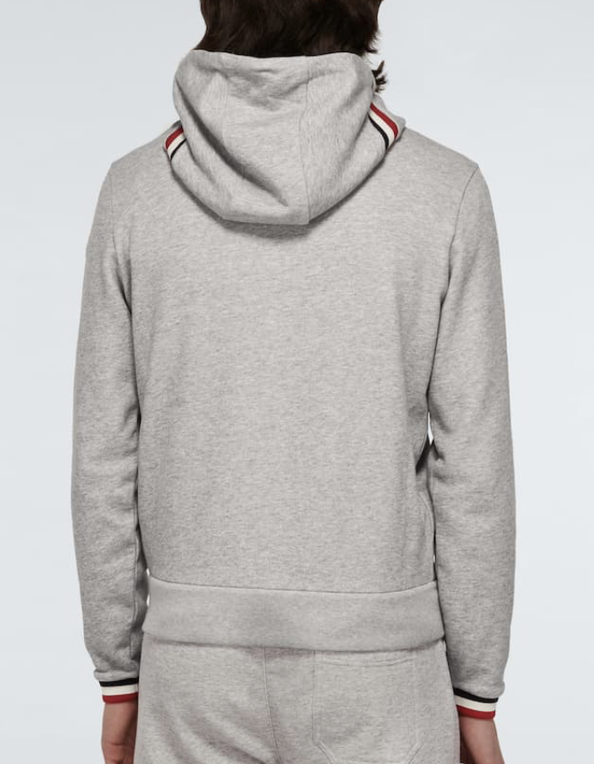 NEW Moncler Sweatshirt Zippered Hooded Melange Light Gray US NEW Moncler Sweatshirt Zippered Hooded Melange Light Gray US