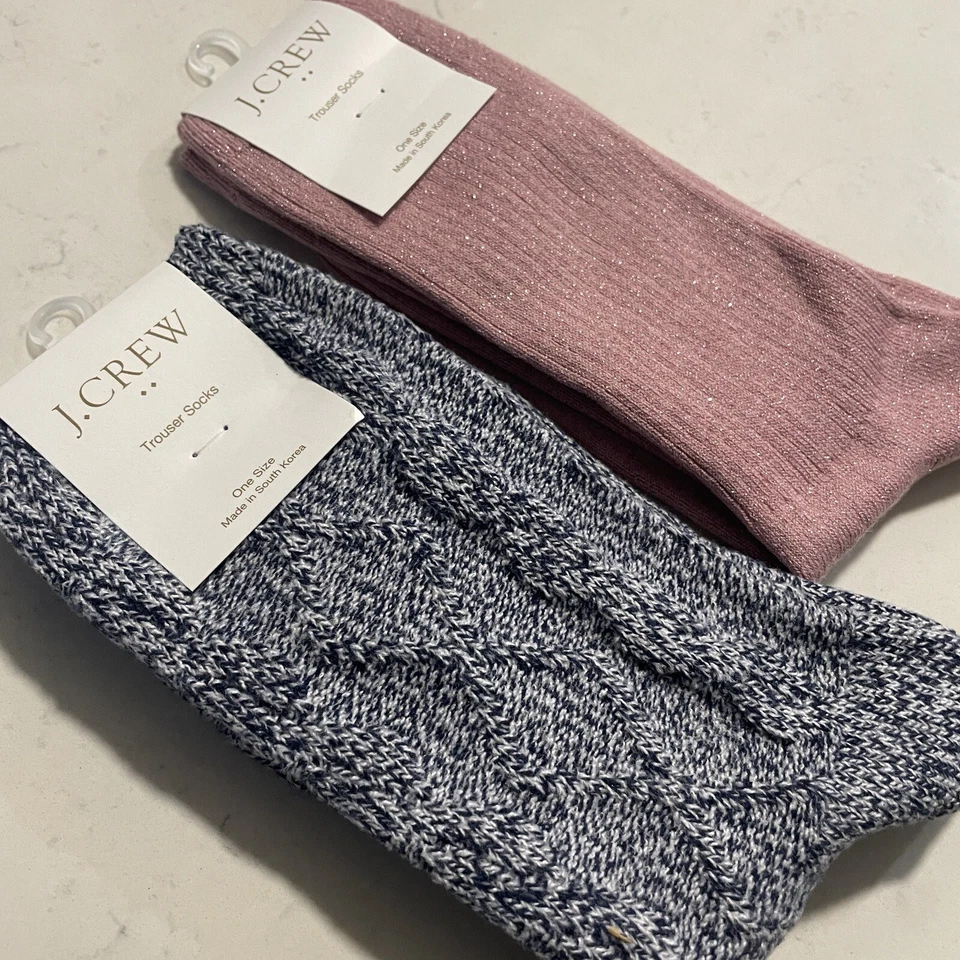 J CREW 2 对全新! 均码女式 COZY WOOL Camp HIKE Blend + 粉色裤 — 第 4/4 张图片