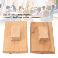1 Pair Musical Sand Block 10x6cm Wooden Instrument Music Toy