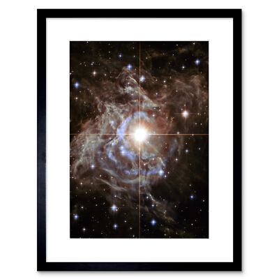 Hubble Weltraumteleskop Cepheid variabler Superstern RS Puppis gerahmtes Wandbild 9 x 7