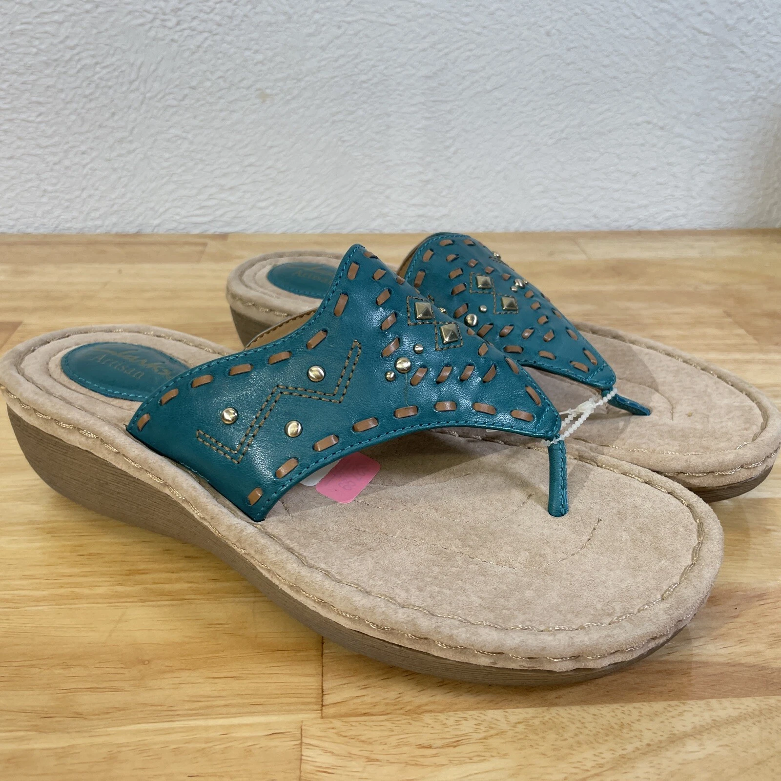 Clarks Artisan Sandali Donna 6 5M Pelle Verde 63803