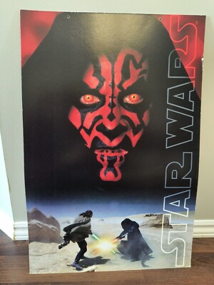 Star Wars Episode One 2-Sided Display Board Poster Maul/Amidala STORE DISPLAY