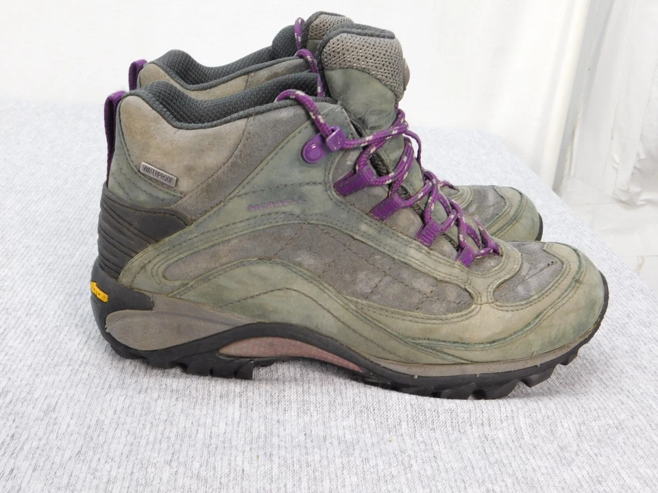 Туристические ботинки Merrell женские размер 8,5 сирена водонепроницаемые средний размер кожа (J21494) - Изображение 2 из 4