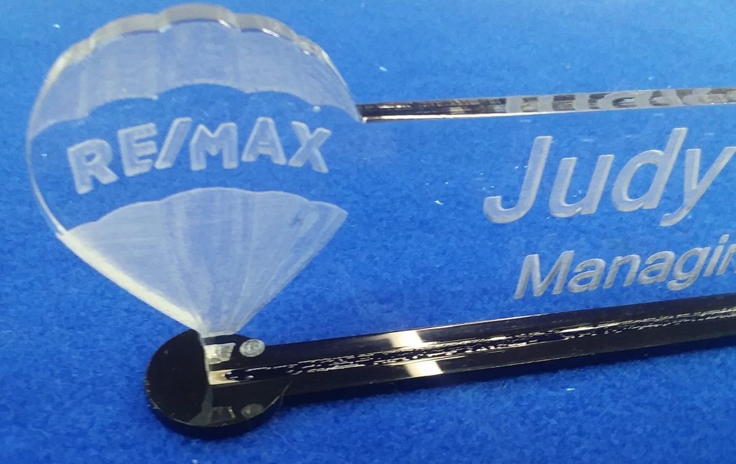 Personalized Re/Max ReMax Logo Real Estate Acrylic Glass NAME PLATE BAR ...