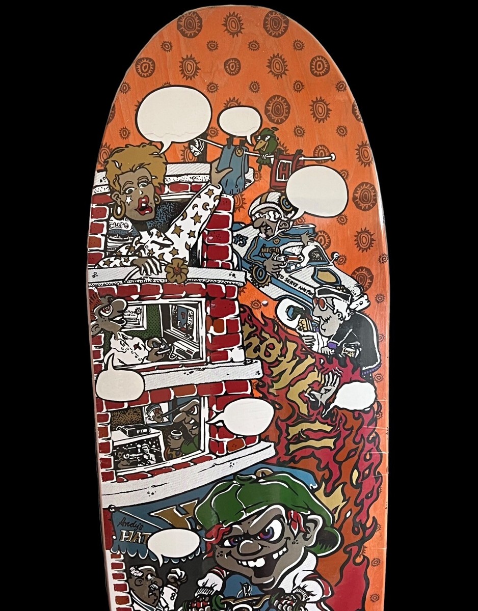 スケートボード ANDY HOWELL - ART, SKATEBOARDING & LIFE 1990's The New Deal Andy Howell Skateboard Deck featuring Tricycle