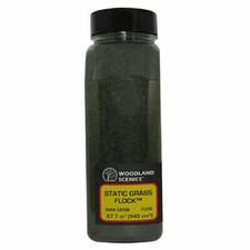 Woodland Scenics FL636 Static Grass Flock Dark Green Shaker 57.7 cu in