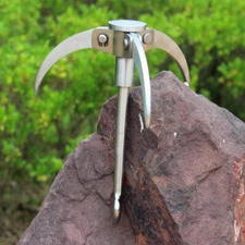 Outdoor Climbing Folding Carabiner Steel Boat rock Grappling Hook Survival tool