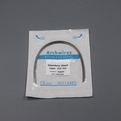 10 Packs Dental Arch Wires – Stainless Steel Rectangular, White Coated