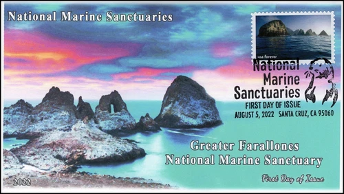 22-178, 2022 , National Marine Sanctuaries, Pictorial Postmark, First Day Cover,