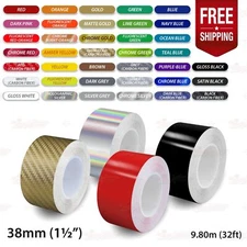 1.5" 38mm Roll PIN STRIPE Car Striping Trim Body Line TAPE Decal Vinyl Stickers