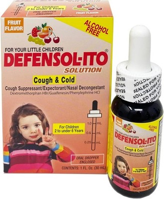 Menper Defensolito Children's Cough Drops, Fruit Flavor, with Dropper - 1 fl oz