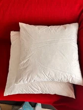 95% Goose Feather  5 % Goose Down Pillow Insert 18”x18” | Cotton Cover | White