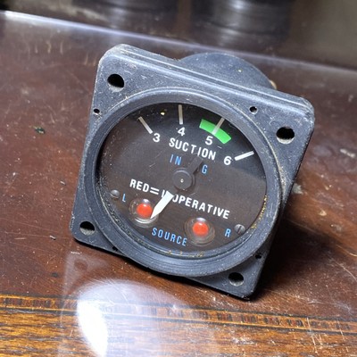 C668519-0105 Cessna Suction Guage Superior Labs SL1001-005-7 (AP9)