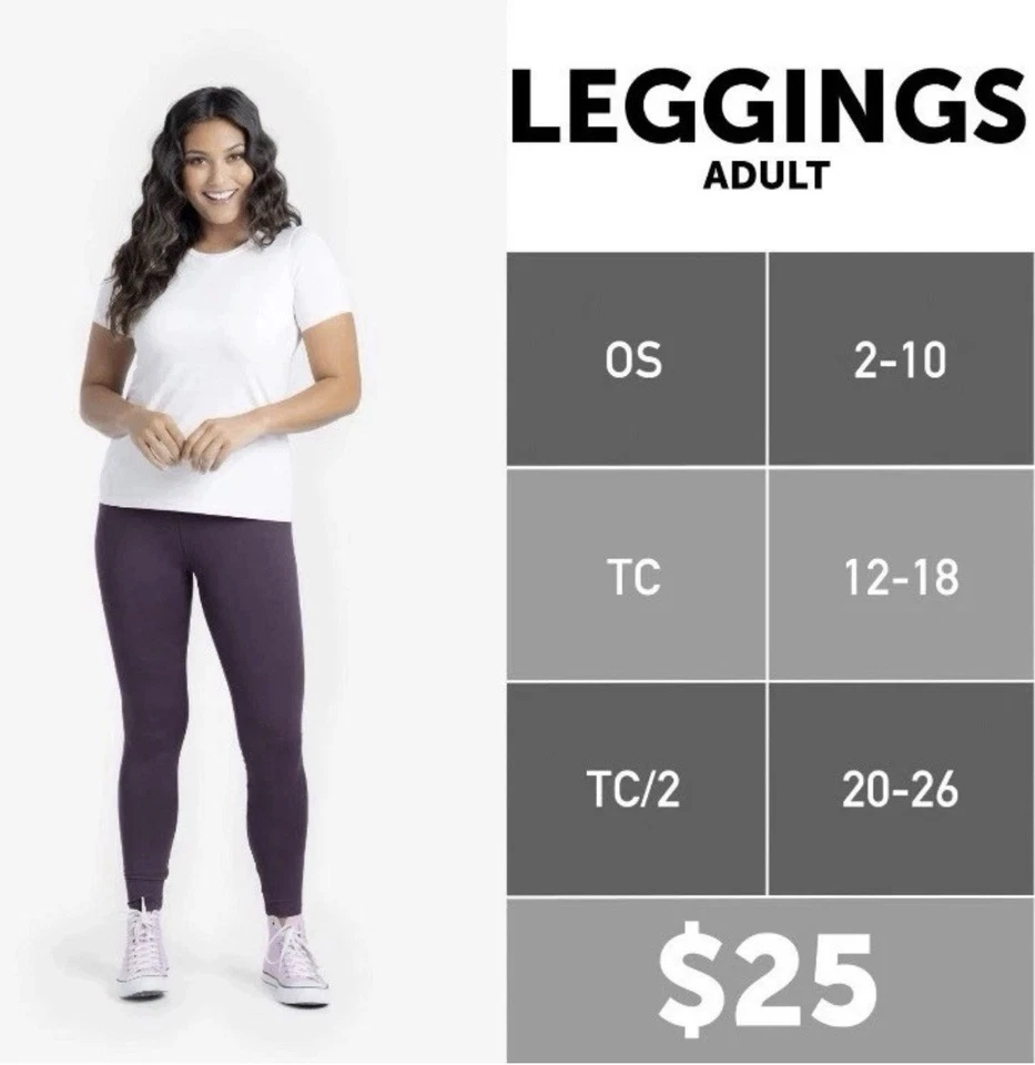 LuLaRoe Navidad Vacaciones Patchwork Leggings Talla TC (12-18) Nuevos Sin Etiquetas Foto 4 de 4