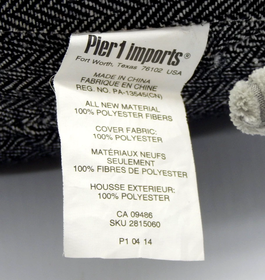 Pier 1 Imports Plush Eleanor Elephant Decorative Gray Pillow Standing Corduroy - Image 4 of 4