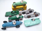 VINTAGE DINKY TOYS RACING CAR LOT x7: HWM JAGUAR COOPER BRISTOL TALBOT LAGO 1954
