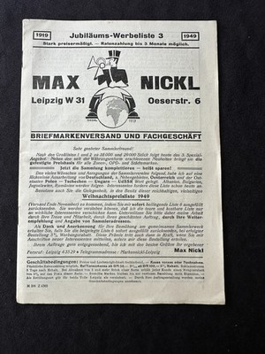 Max Nickl Leipzig Oeserstraße 6 1949 Stamp Shipping, 160326 (H-192)