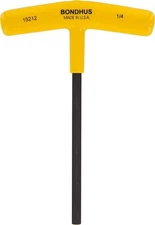 NEW Bondhus 15212 1/4" Hex Tip T-Handle w/ ProGuard Finish, 6" Length/ pack of 2