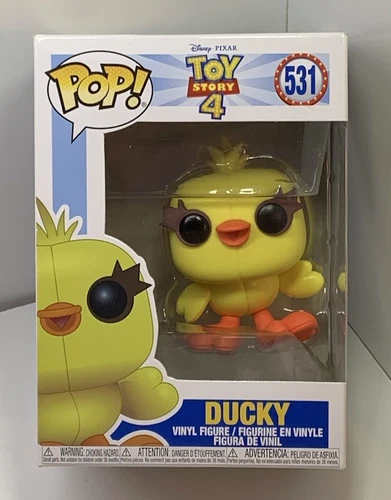 Funko Pop Ducky Figure #531 Toy Story 4 Disney Pixar Vinyl With Protector