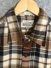 J.Crew Shirt Men Small Brown Plaid Midweight Flannel Camp Hike Hunt Classic
