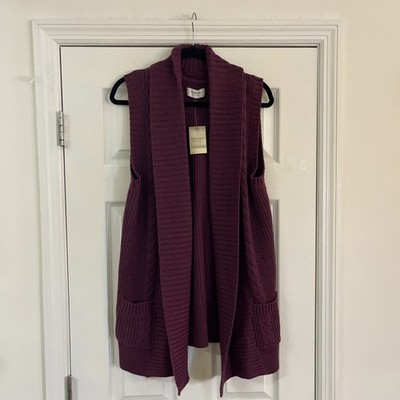 Sonoma Women s Life And Style Cardigan Sweater Sleeveless Size XL NWT 