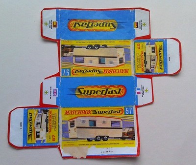 Vorlage für Repro Box Matchbox Superfast Nr. 57 Trailer Caravan