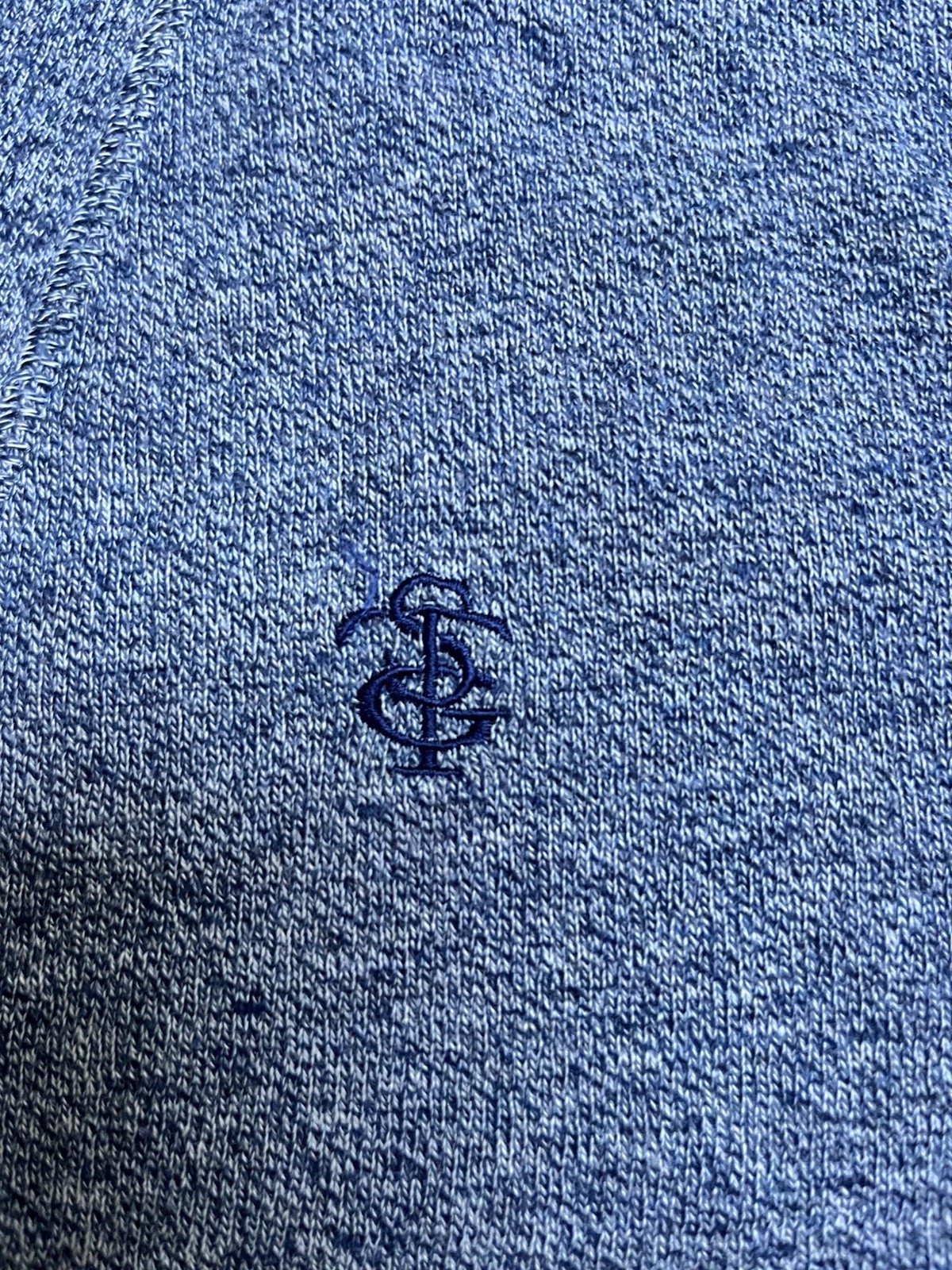 Retro St George By Duffer Cardigan size large blue & white fleck exc cond image 5