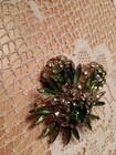 Vintage Judy Lee demi-parure Multi-tiered Emerald Brooch & Clip Earrings — photo 7