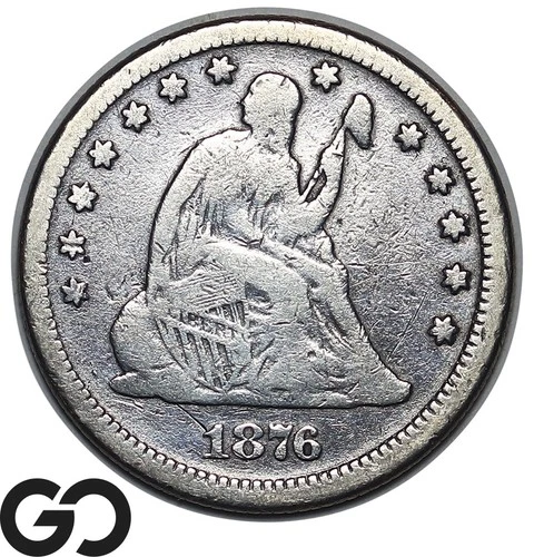 1876 Seated Liberty Quarter