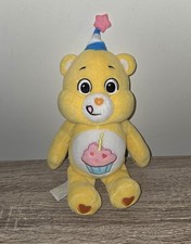 Care Bears 9" Yellow Birthday Bear Stuffed Plush Cupcake Party Hat SEE PICTURE