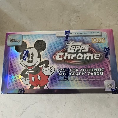 2026 Topps Chrome Disney Hobby Box Factory Sealed 12 Packs Box 