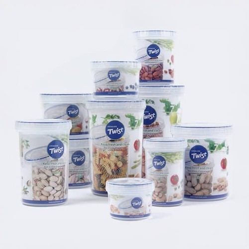 LocknLock Twist 760ml Round Container - Picture 3 of 3