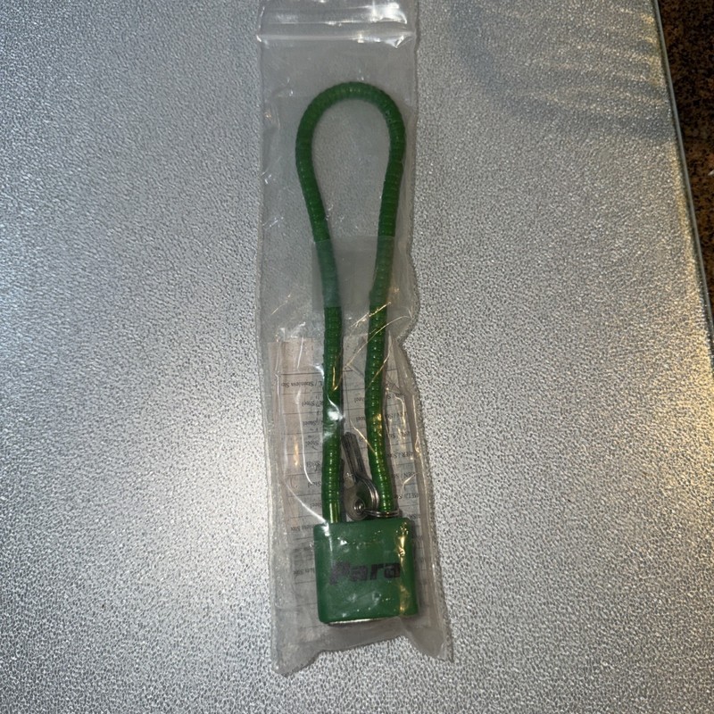 Child Safety PARA Gun Cable Lock w/ Two Keys Green