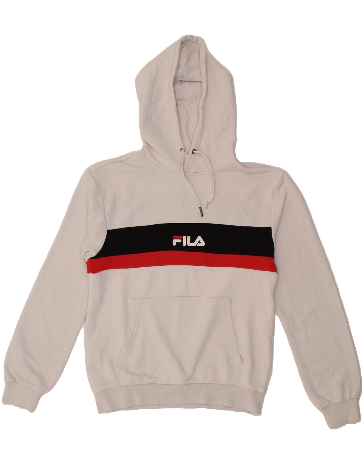 FILA maglione donna grafico con cappuccio UK 6 XS bianco cotone XK02