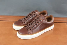 Allen Edmonds Flynn Shoes Mens Size 8 Brown Leather Low Top Casual Sneakers