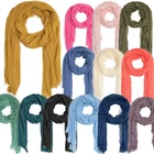XXL scarf women viscose crinkle scarf wrap light airy stole headscarf plain