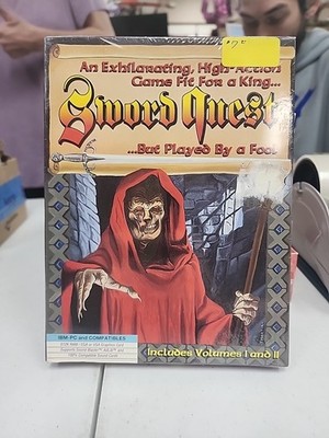 Sword Quest IBM PC Big Box 3.5  FLOPPY  DOS RPG GT INTERACTIVE. T-12