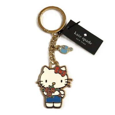 Kate Spade Hello Kitty Keychain Charm 3D Face Limited Edition New