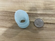 Sea glass - Aqua Blue Bottle Neck Ring - Lot 368
